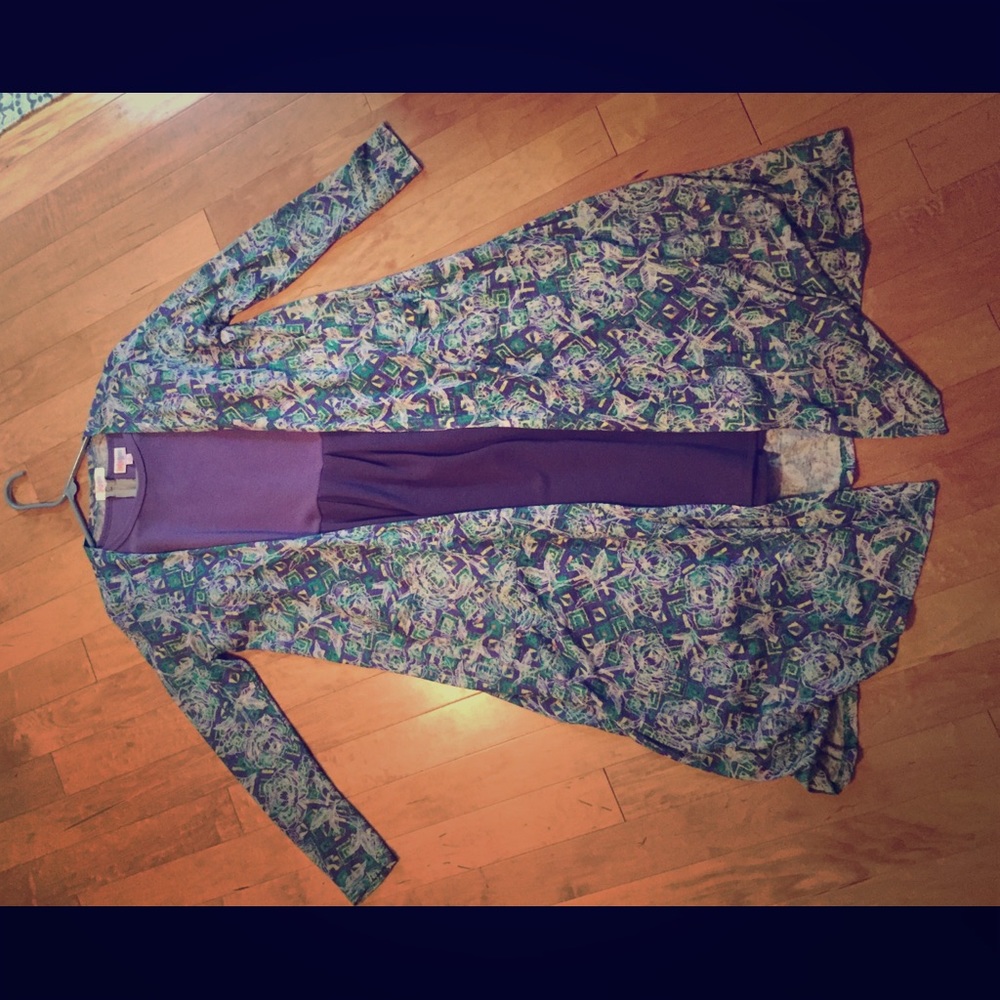 Long duster . LULAROE Maria duster sweater